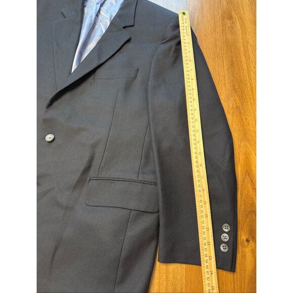 JACK VICTOR 100% CASHMERE Navy Blue BLAZER JACKET SPORT COAT 44R - Picture 8 of 8